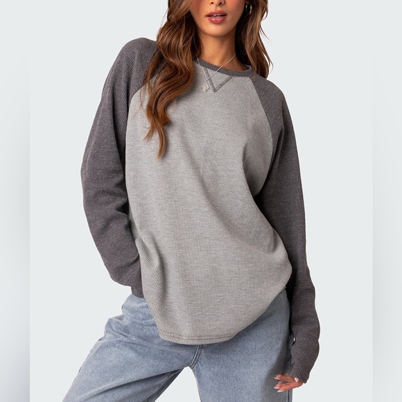 OVERSIZED WAFFLE TOP - Picture 3 of 3